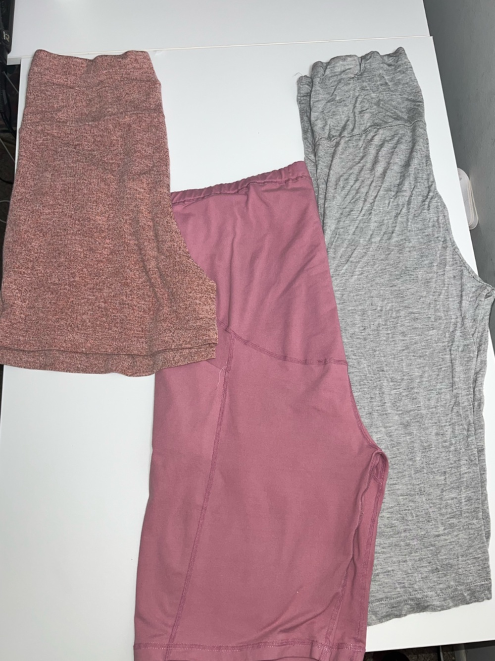 Maternity Shorts - Dusty Rose, Heather Gray, Rose Heather